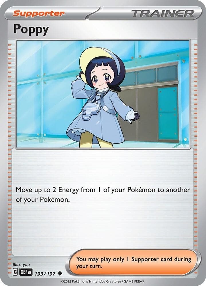 Poppy 193/197 SV03: Obsidian Flames Pokémon TCG