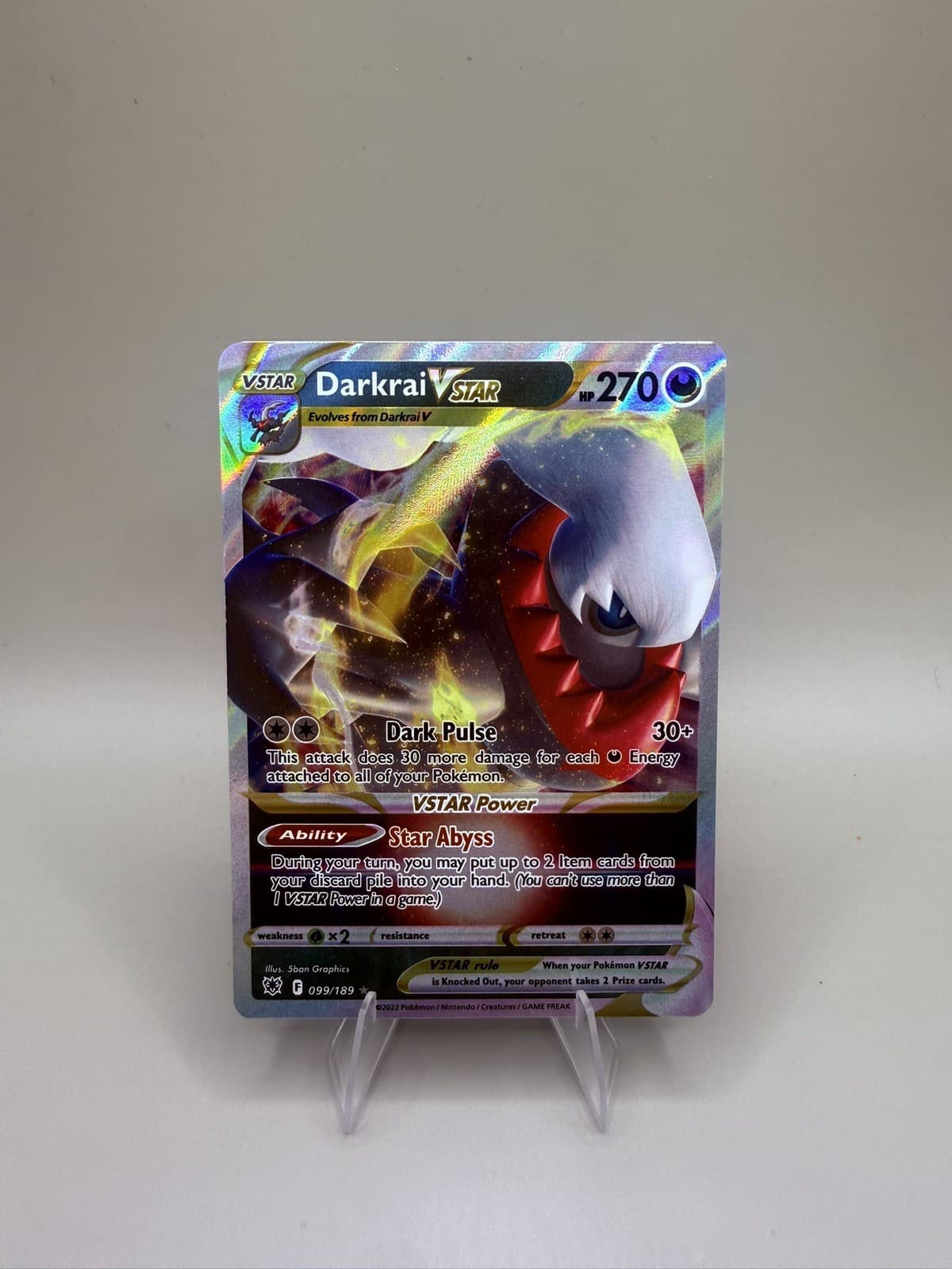 Darkrai VSTAR 099/189 Ultra Rare Astral Radiance Pokemon TCG NM