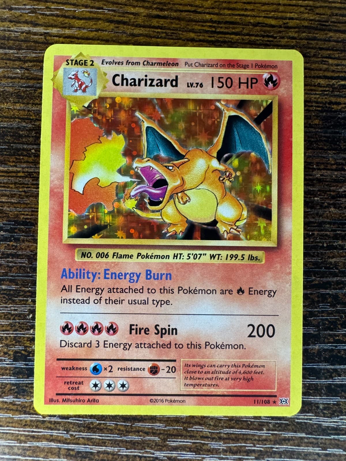 Pokemon Charizard XY Evolutions Holo Rare 11/108 English LP