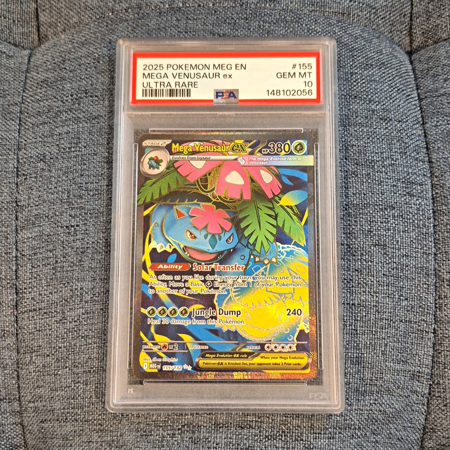 Pokémon Mega Venusaur ex 155/132 Me01: Mega Evolution Holo PSA 10 Ultra Rare