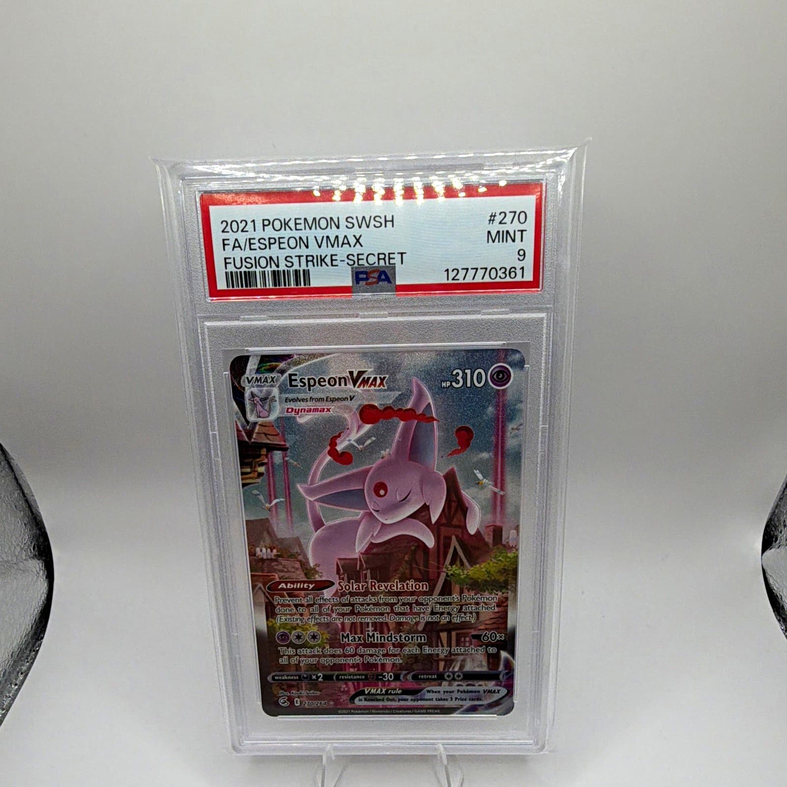 The Pokemon Company Pokemon TCG Espeon VMAX Alt Art Secret 270/264 Holo PSA 9