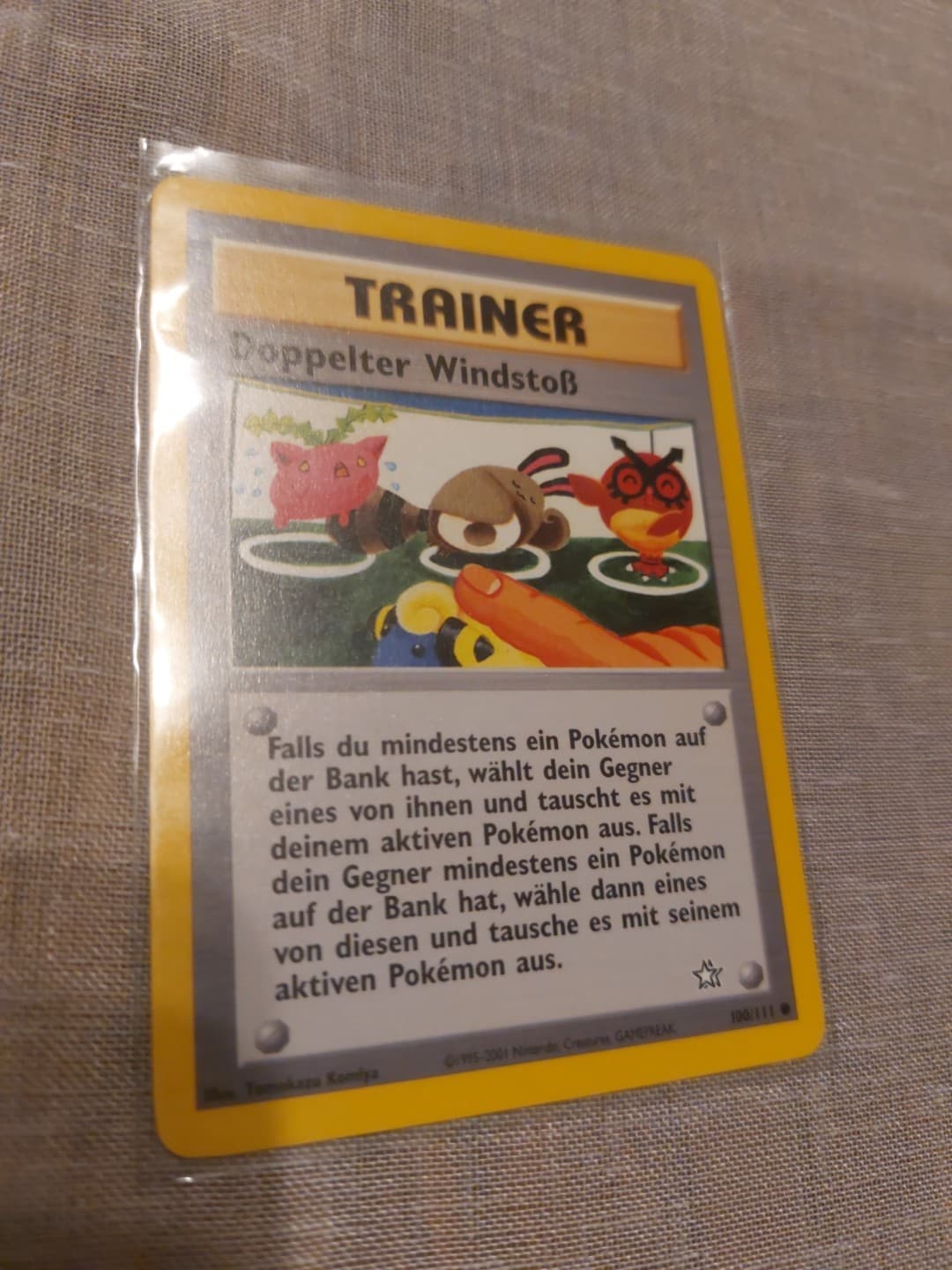 Doppelter Windstroß - Neo Genesis - 100/111 - Pokemon Karte - Deutsch
