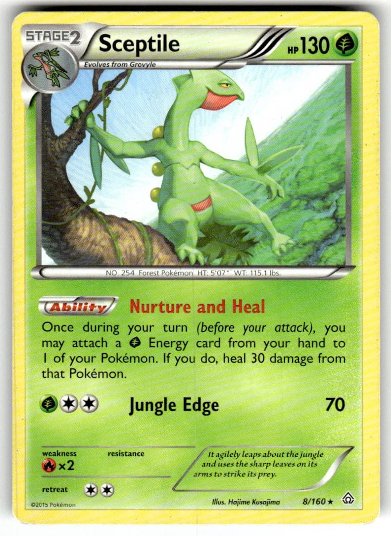 Sceptile 8/160 Rare Primal Clash Pokemon MP