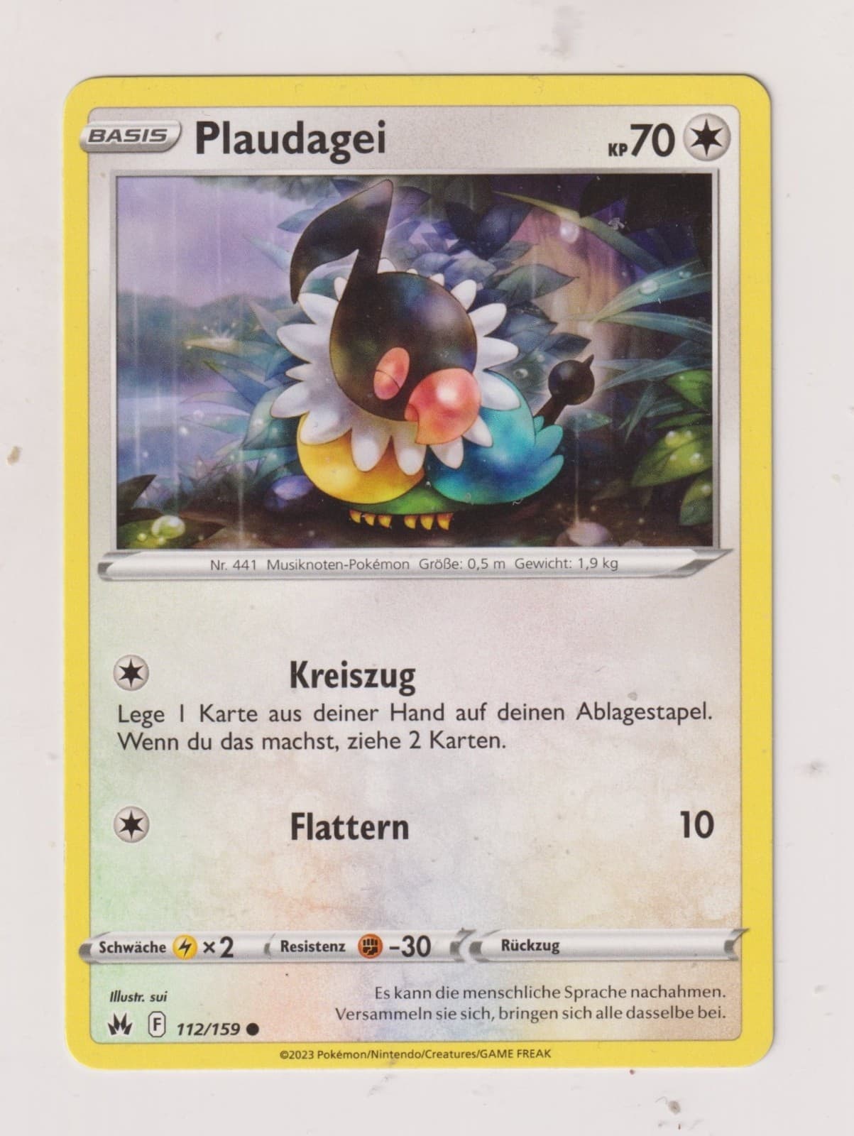 Plaudagei - Pokemon 2023 - Zenit der Könige - 112 / 159 - NM