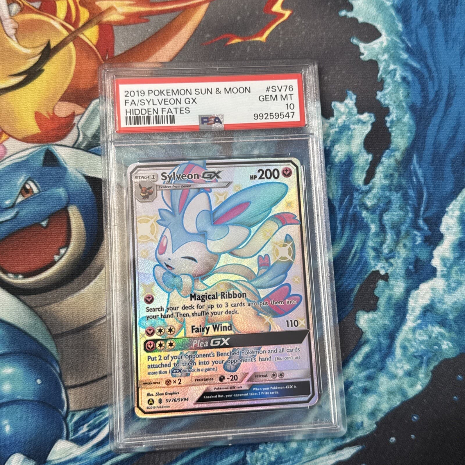 2019 Pokemon Sun & Moon Hidden Fates Shiny Sylveon GX SV76/SV94 PSA 10 GEM Mint
