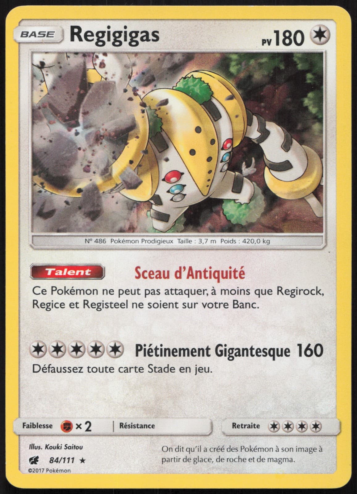Carte Pokémon Regigigas 84/111 Holo Invasion Carmin Français