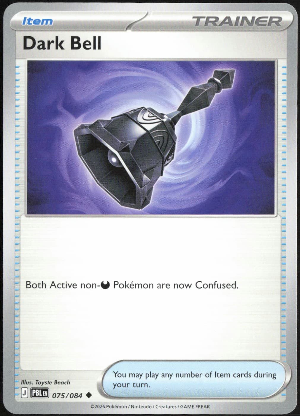 Dark Bell Pitch Black 75/84 U Pokémon — English NM