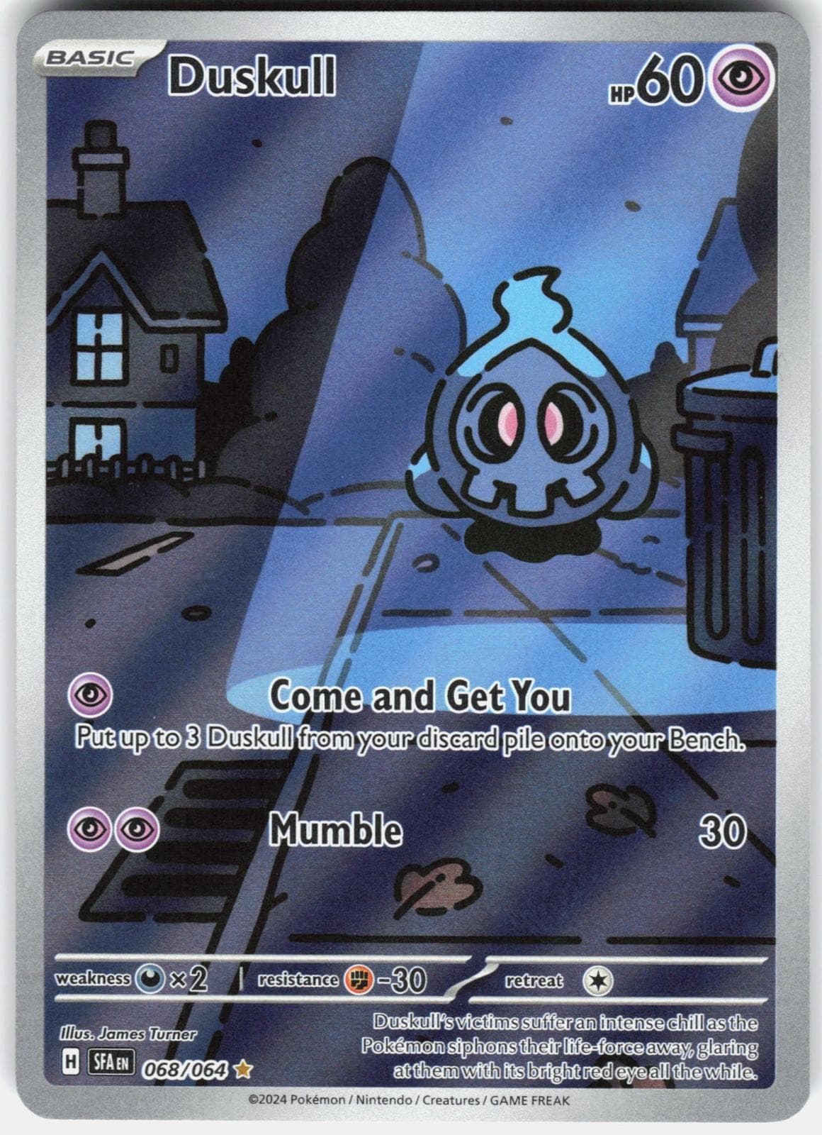 Duskull 068/064 Illustration Rare Shrouded Fable Pokemon Holo Lightly Played