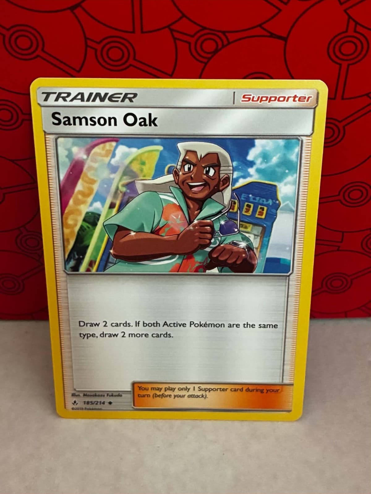 Pokemon Samson Oak 185/214 Unbroken Bonds English Non-Holo LP