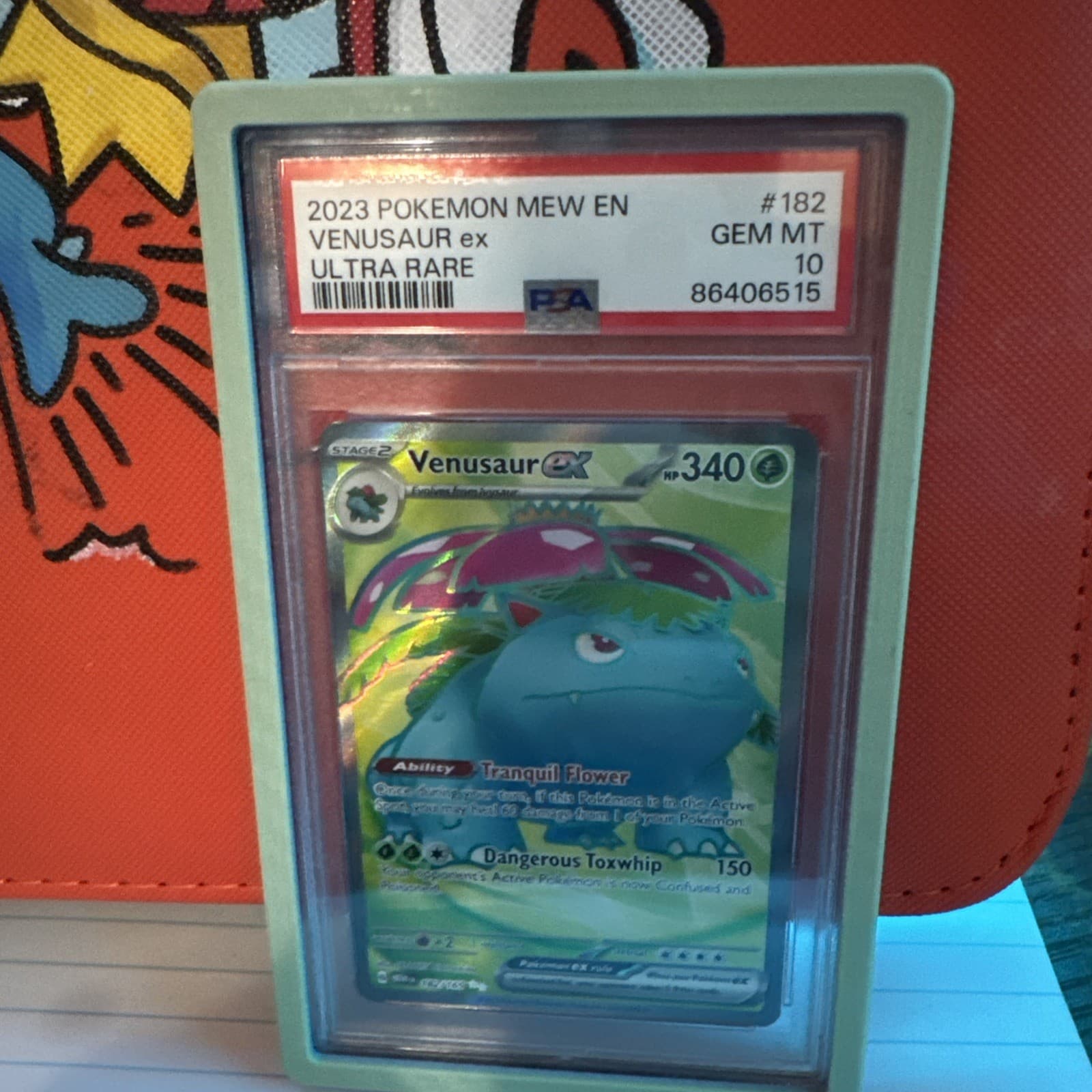 2023 POKEMON MEW EN-151 ULTRA RARE #182 VENUSAUR EX PSA 10