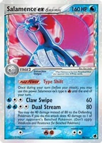 Salamence ex (Delta Species, #98/101) - Holofoil Dragon Frontiers LP Pokemon