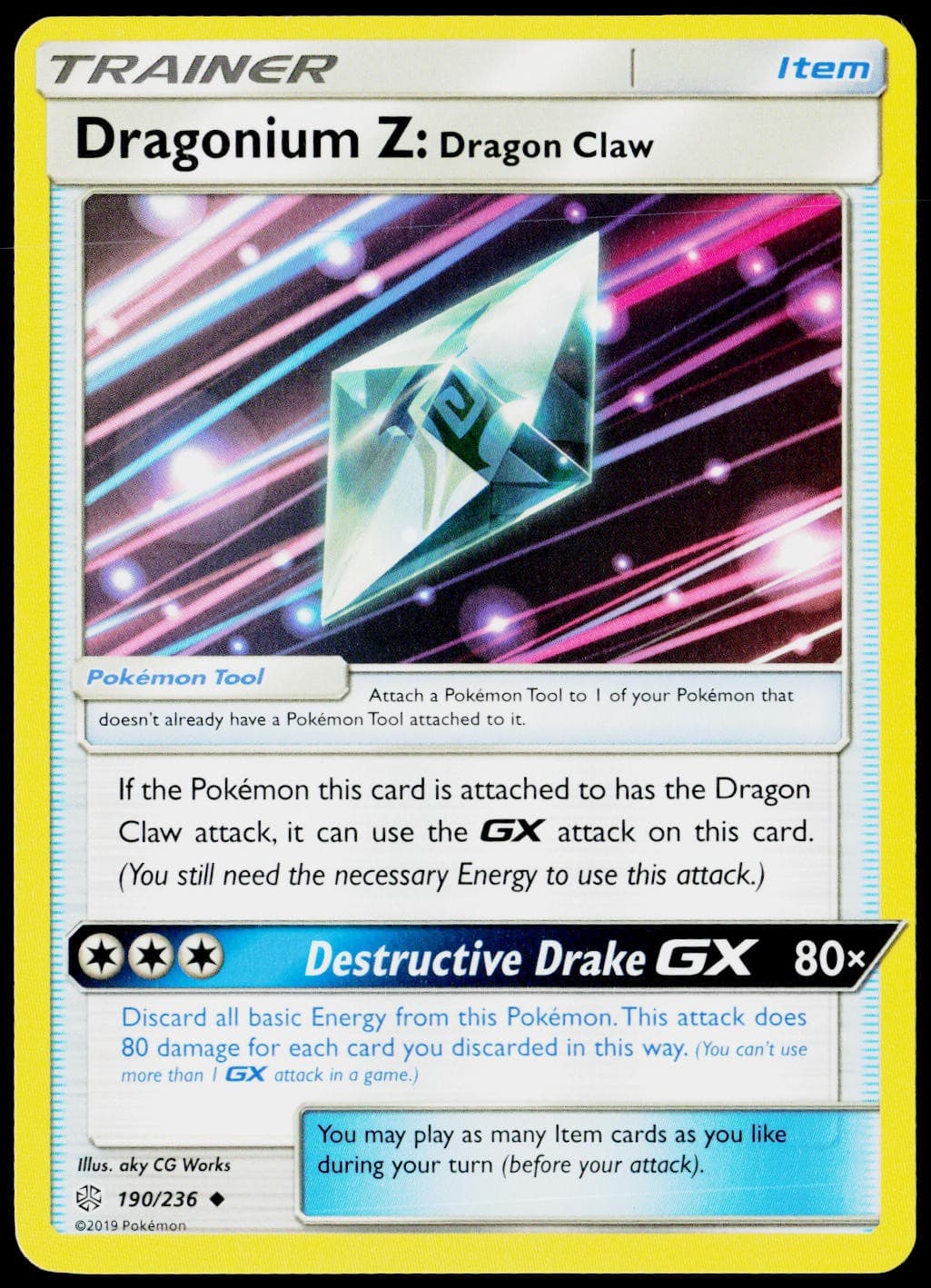 Dragonium Z: Dragon Claw 190/236 SM - Cosmic Eclipse LP