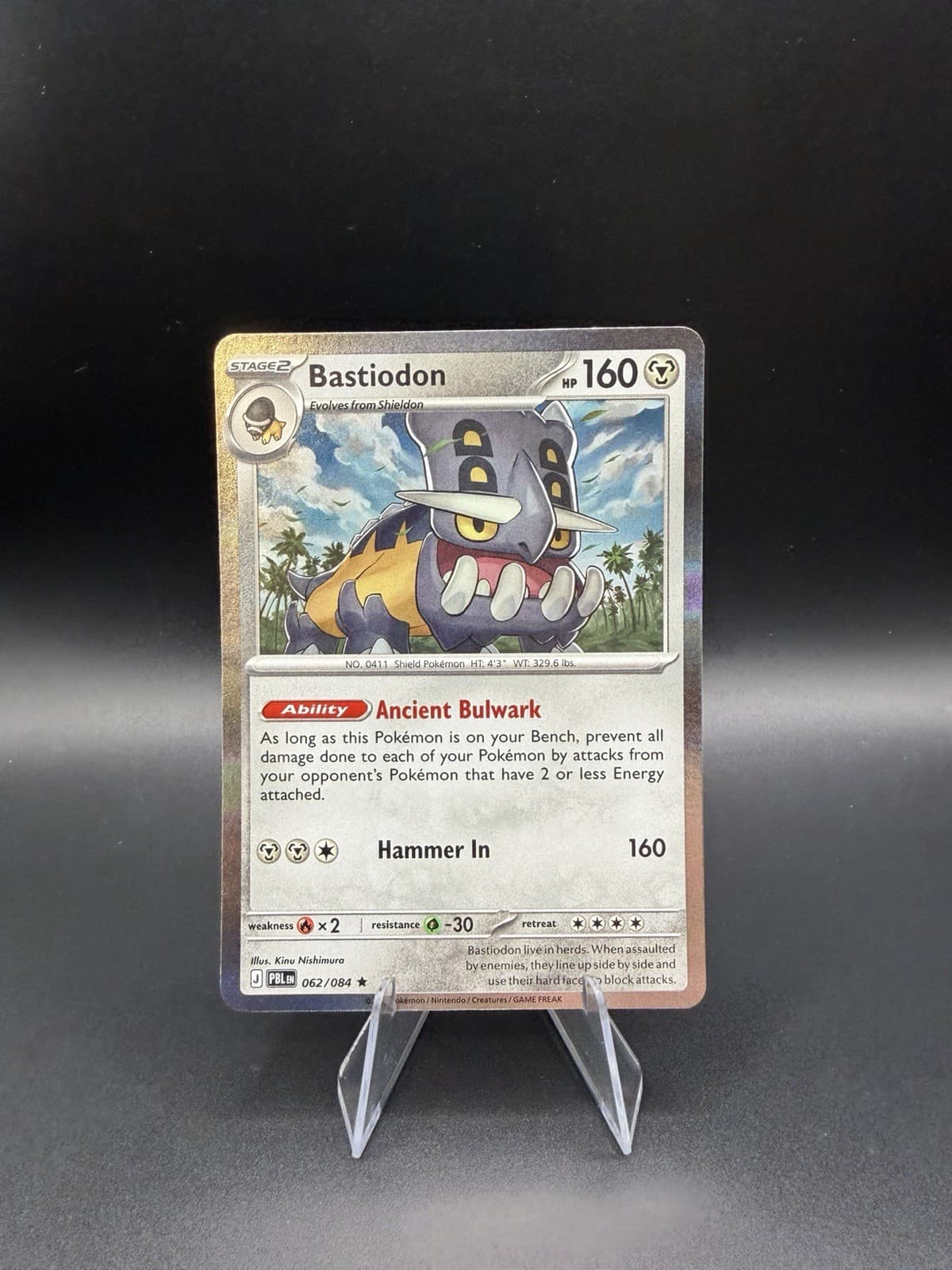 2026 Mega Evolution Pitch Black Bastiodon 62/84 Holo