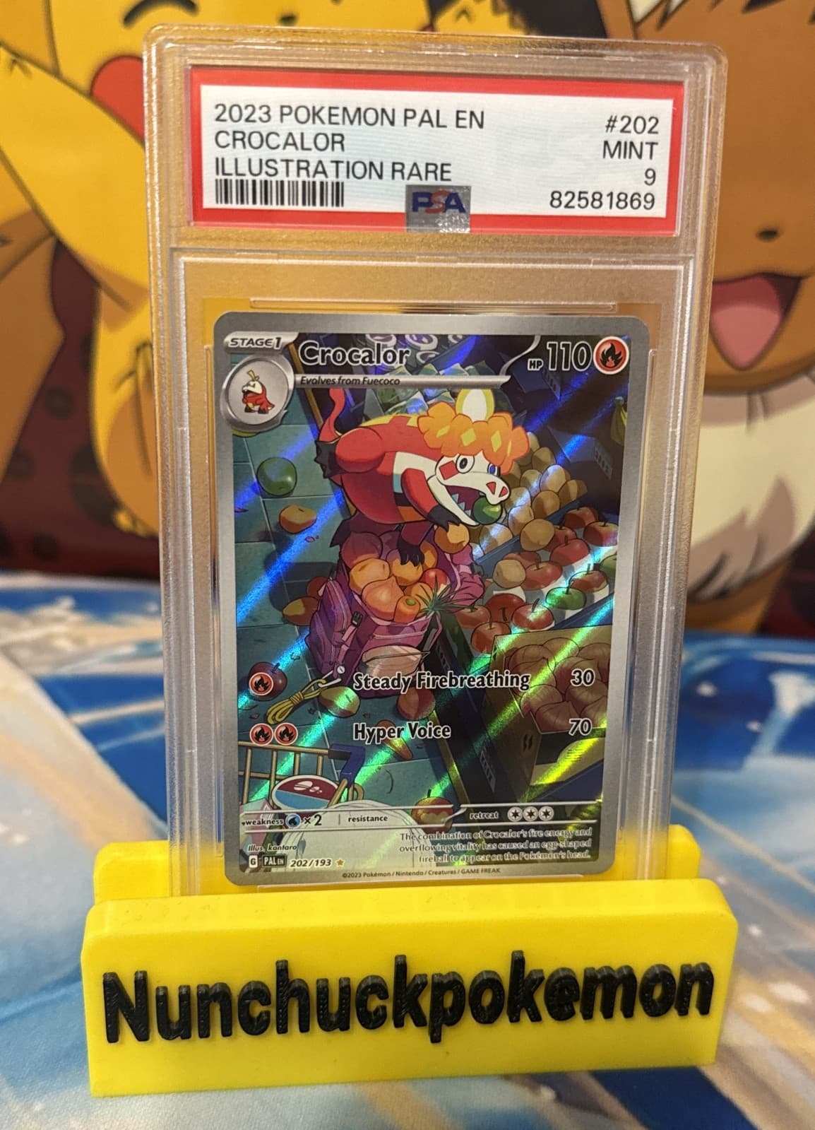 Crocalor 202/193 Sv02: Paldea Evolved Holo IR PSA 9