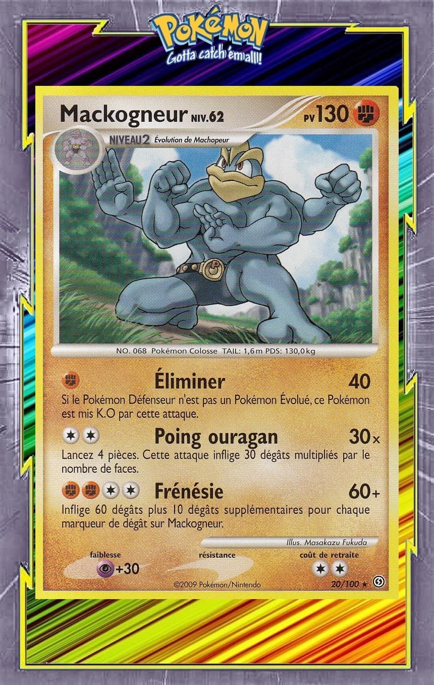 🌈Mackogneur - DP07:Tempête - 20/100- Carte Pokemon Française