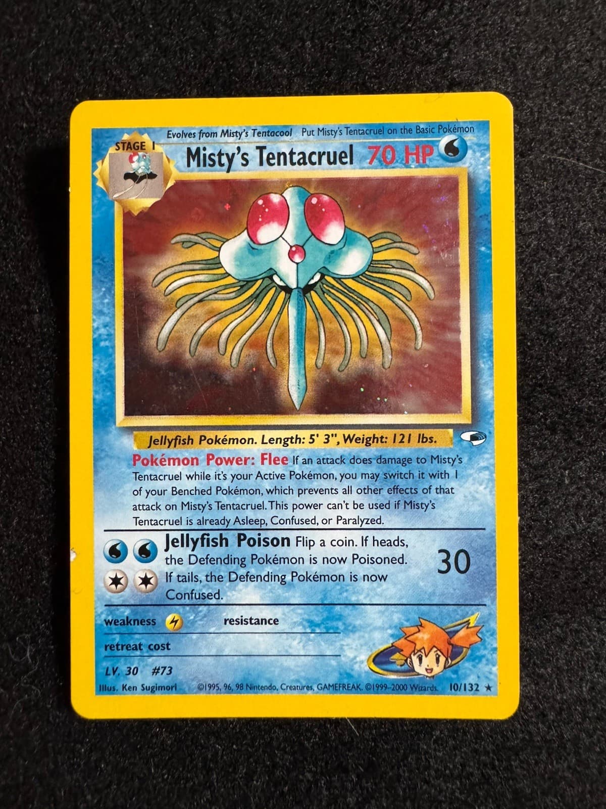 Pokemon TCG WOTC Misty's Tentacruel Gym Heroes 10/132 Holo Rare Eng Unlimited