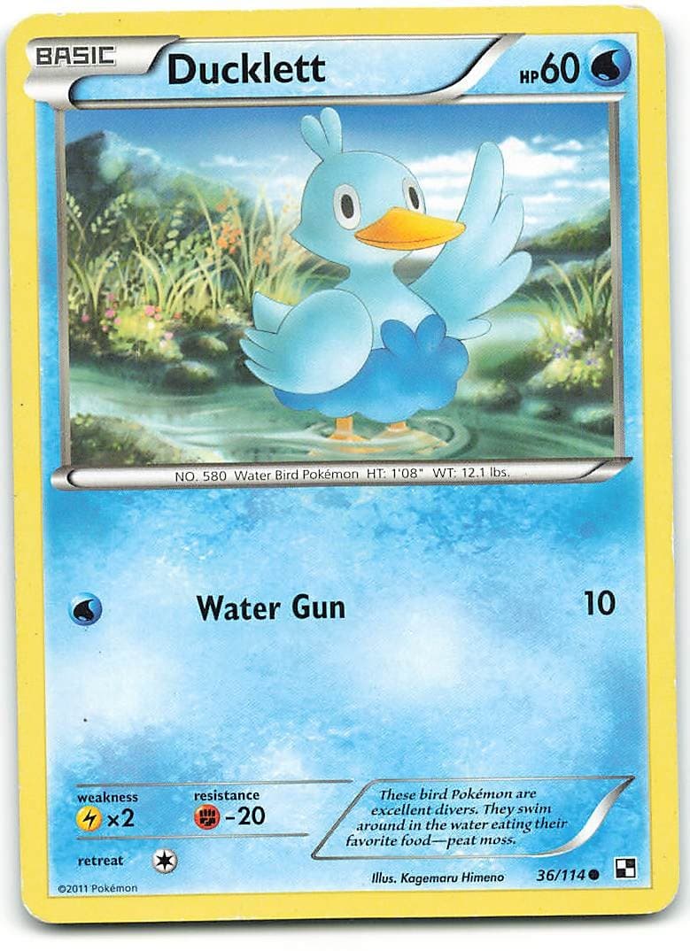 Ducklett 36/114 Common Black & White Pokemon