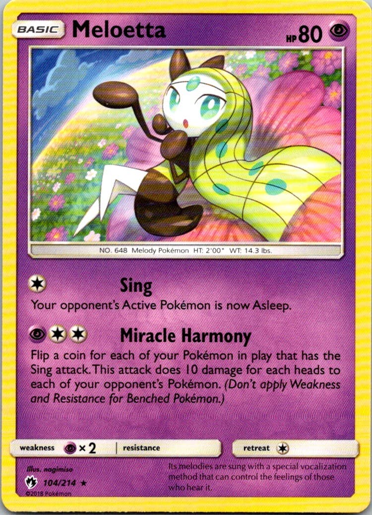 Meloetta Rare SM - Lost Thunder 104/214 NM