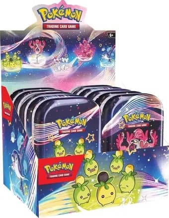 Paldean Fates Mini Tin Display — sealed Pokémon TCG product