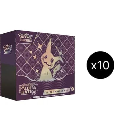 Paldean Fates Elite Trainer Box Case — sealed Pokémon TCG product
