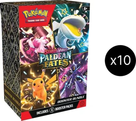 Paldean Fates Booster Bundle Display — sealed Pokémon TCG product