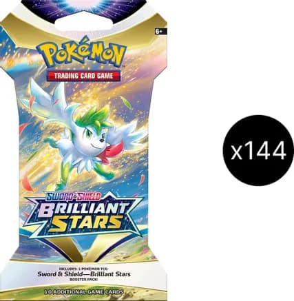 Brilliant Stars Sleeved Booster Pack Case — sealed Pokémon TCG product