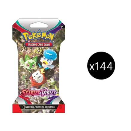 Scarlet & Violet Sleeved Booster Case — sealed Pokémon TCG product