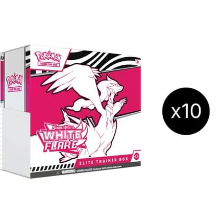 White Flare Elite Trainer Box Case — sealed Pokémon TCG product