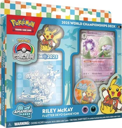 2025 World Championship Deck: Riley McKay (Flutter Devo Gardevoir) — sealed Pokémon TCG product