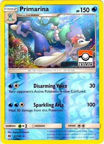 Primarina - 41/149 (Pokemon League) — League & Championship Cards 41 Pokémon card