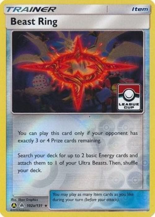 Beast Ring - 102a/131 (League Cup) — League & Championship Cards 102a Pokémon card