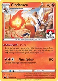 Cinderace - 034/202 (Pokemon League) — League & Championship Cards 34