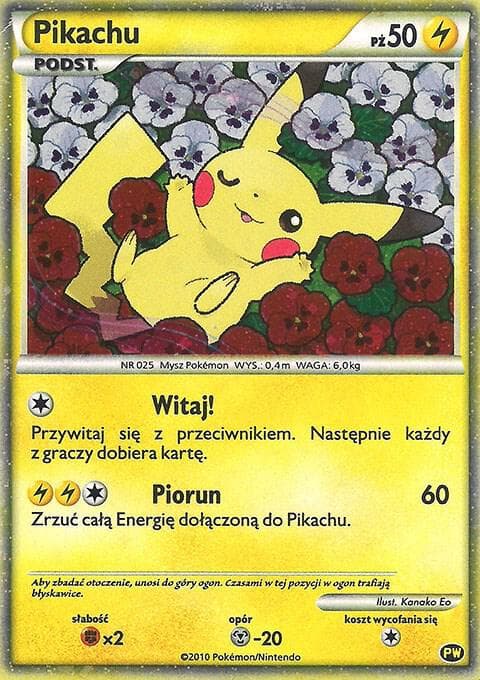 Pikachu (Polish) — Pikachu World Collection Promos PW 8 Pokémon card