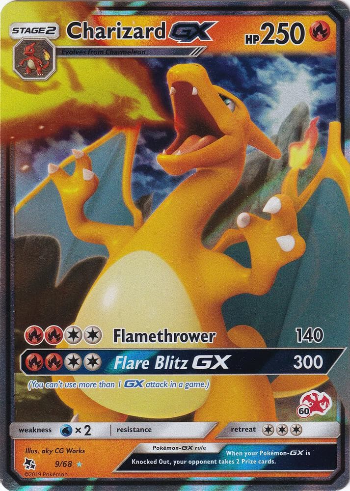 Charizard GX - 9/68 (#60 Charizard Stamped) — Battle Academy 9 Pokémon card
