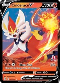 Cinderace V - 043/264 (#60 Cinderace Stamped) — Battle Academy 2022 43
