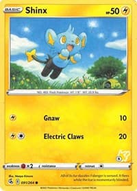 Shinx - 091/264 (#6 Pikachu Stamped) — Battle Academy 2022 91