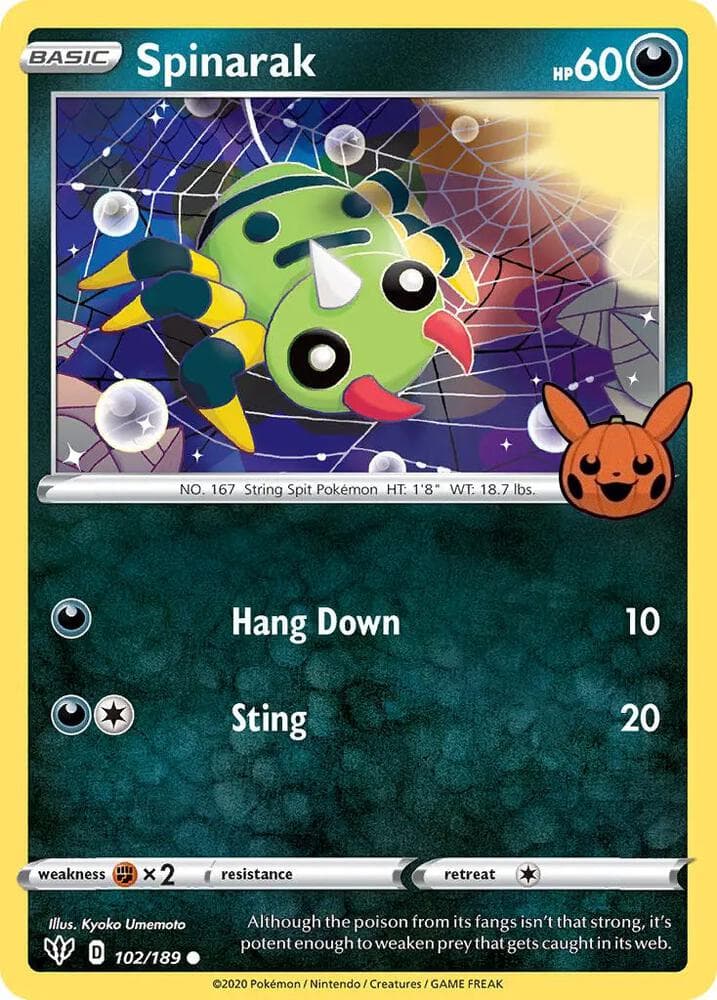 Spinarak — Trick or Trade BOOster Bundle 102 Pokémon card