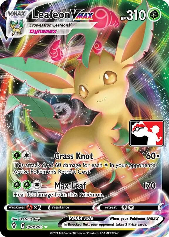Leafeon VMAX — Prize Pack Series Cards 8 Pokémon card