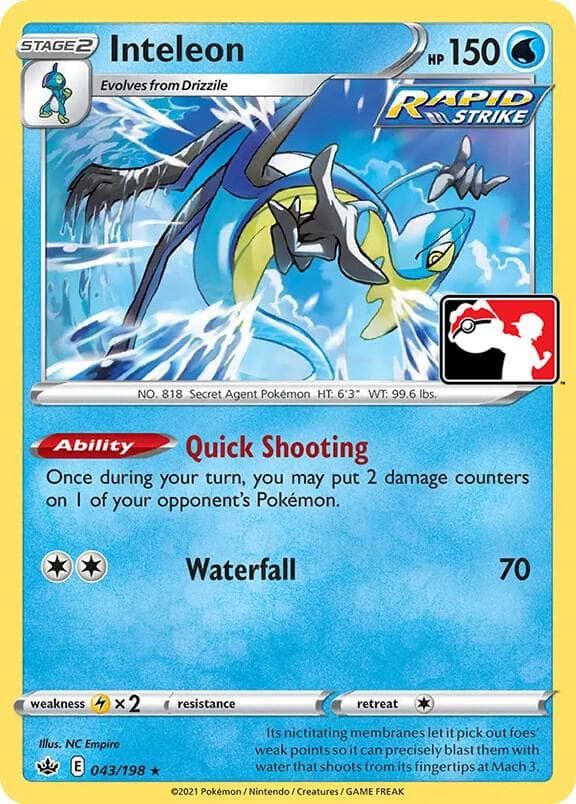 Inteleon — Prize Pack Series Cards 43 Pokémon card