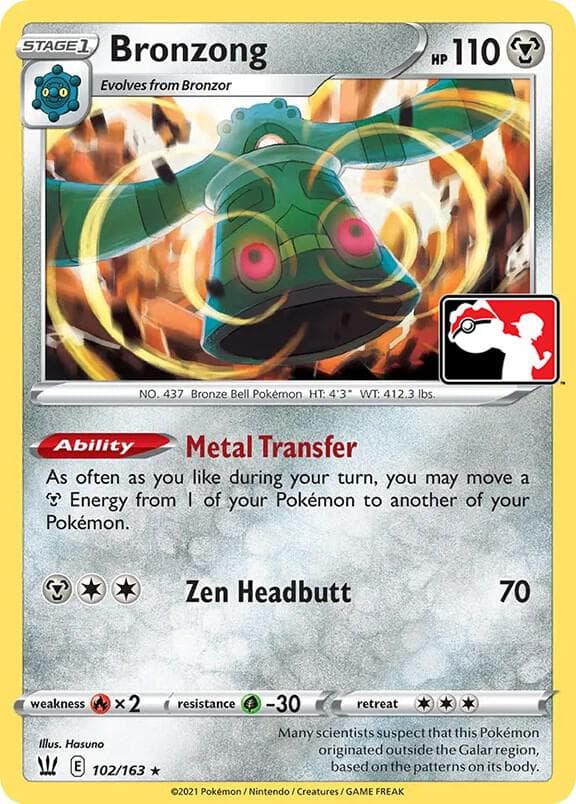 Bronzong — Prize Pack Series Cards 102 Pokémon card