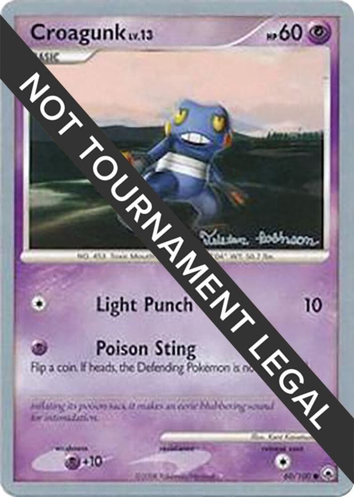 Croagunk - 2008 (Tristan Robinson) — World Championship Decks 60 Pokémon card
