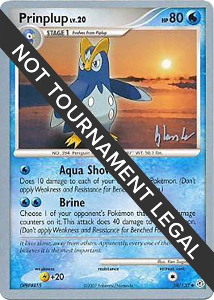 Prinplup (58) - 2008 (Dylan Lefavour) — World Championship Decks 58 Pokémon card