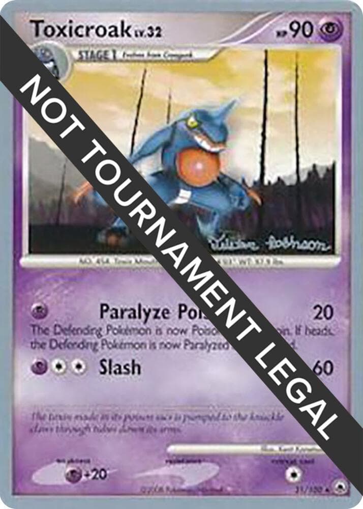 Toxicroak - 2008 (Tristan Robinson) — World Championship Decks 31 Pokémon card