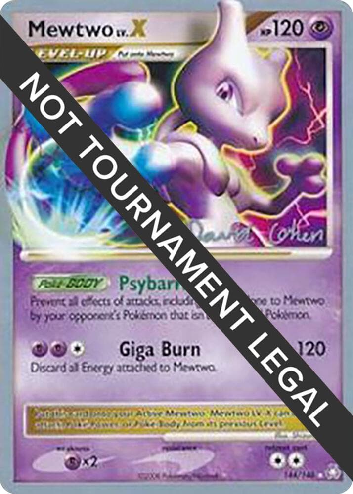 Mewtwo LV.X - 2009 (David Cohen) — World Championship Decks 144 Pokémon card