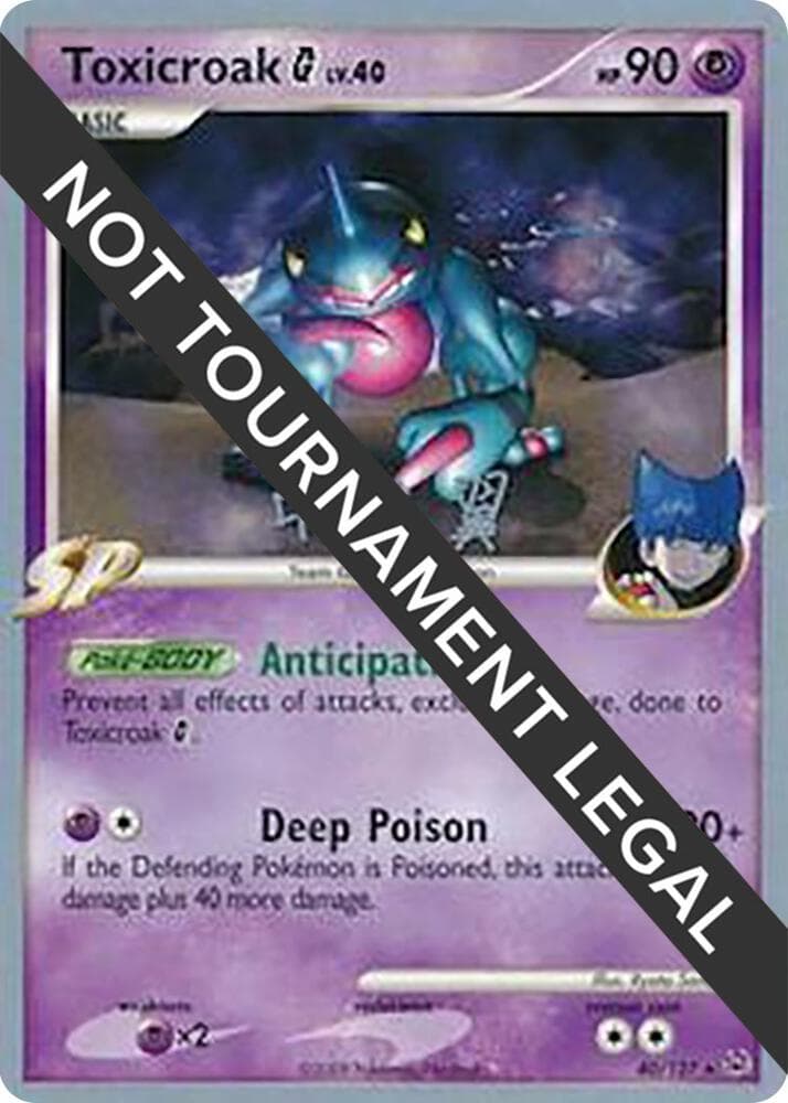 Toxicroak G (40) - 2009 (Tsubasa Nakamura) — World Championship Decks 40 Pokémon card
