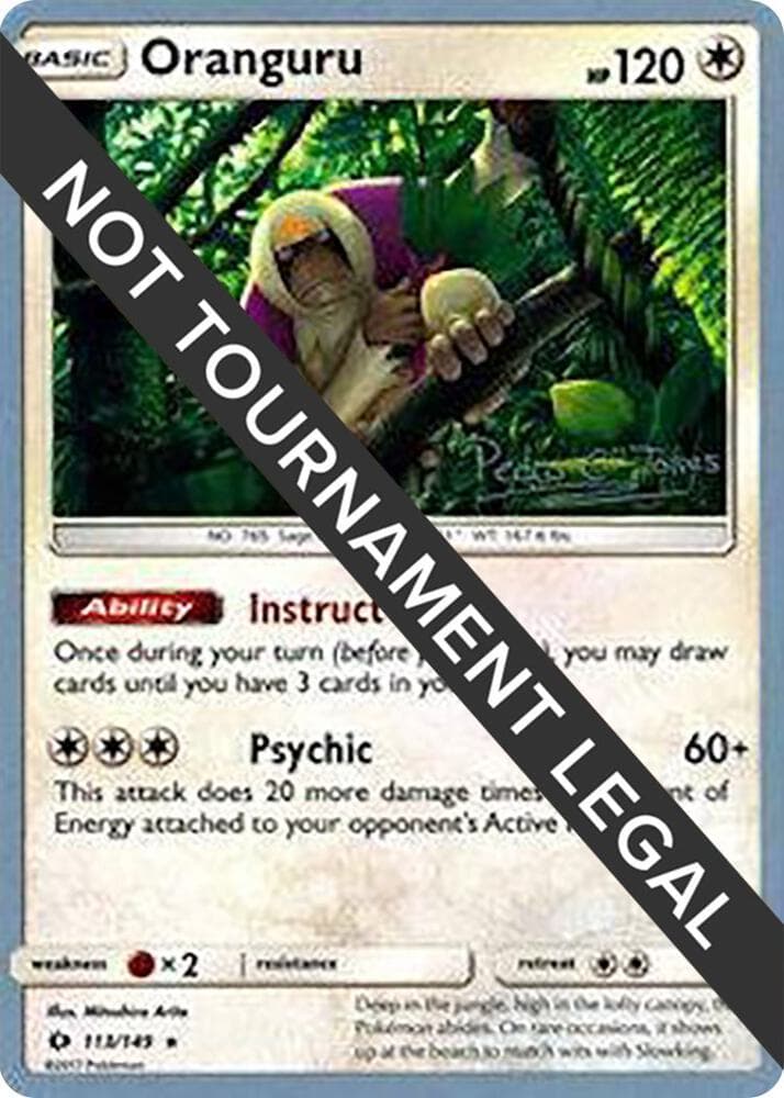 Oranguru - 2018 (Pedro Eugenio Torres) — World Championship Decks 113 Pokémon card