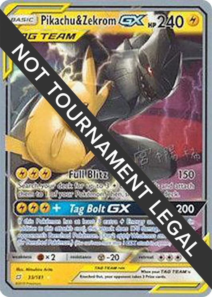 Pikachu & Zekrom GX - 2019 (Haruki Miyamoto) — World Championship Decks 33 Pokémon card