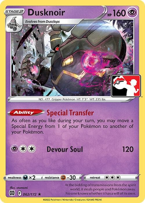 Dusknoir — Prize Pack Series Cards 62 Pokémon card