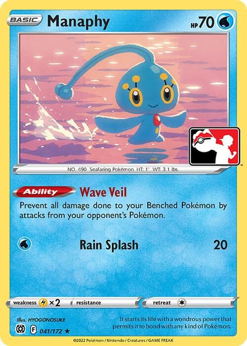 Manaphy — Prize Pack Series Cards 41 Pokémon card
