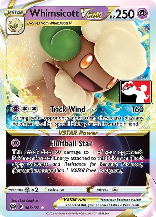 Whimsicott VSTAR — Prize Pack Series Cards 65 Pokémon card